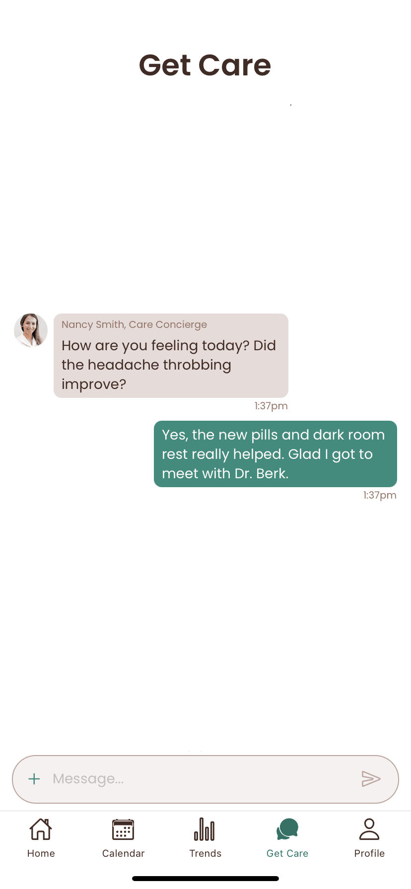 Get Care App Screenshot